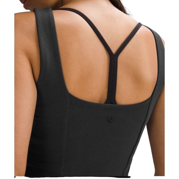 Lululemon Ribbed Softstreme Sweetheart Tank Top Black Size Small - Picture 3 of 8